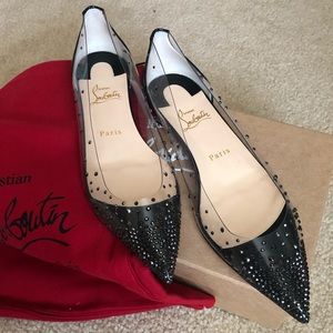 Christian Louboutin Degastrass PVC Flat Size 9